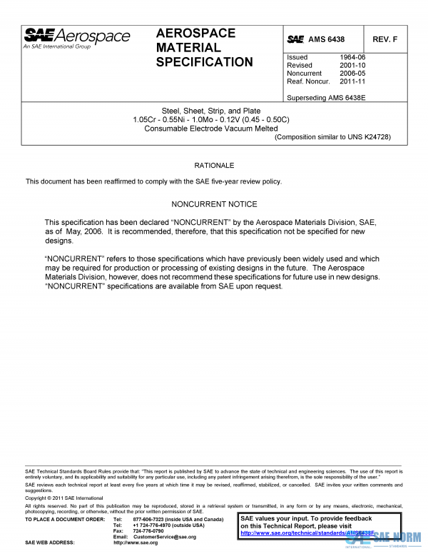 SAE AMS 6438 Series PDF