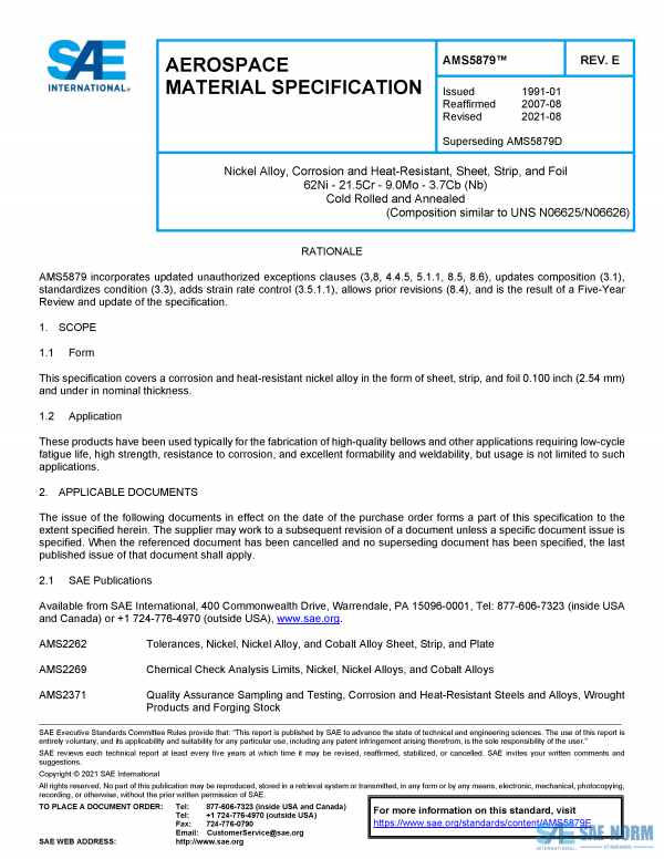 SAE AMS 5879 Series PDF