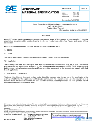 SAE AMS 5370 Series PDF