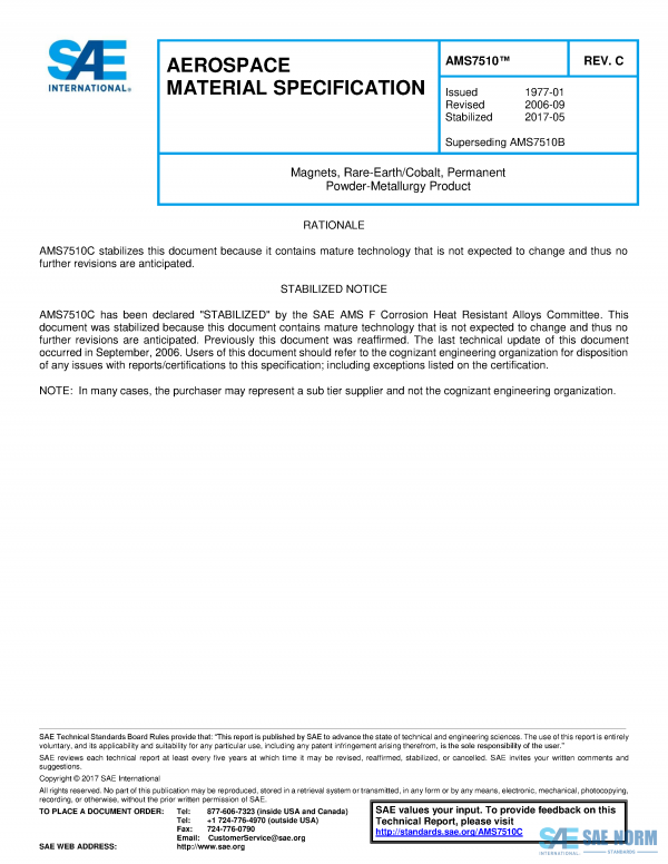 SAE AMS 7510 Series PDF