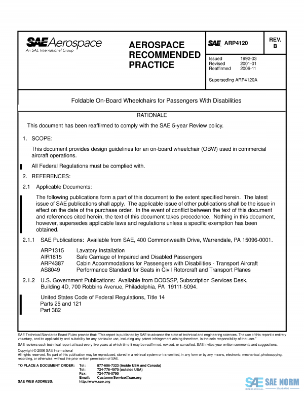 SAE ARP 4120 Series PDF