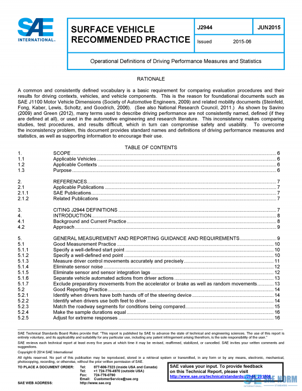 SAE J 2944 Series PDF