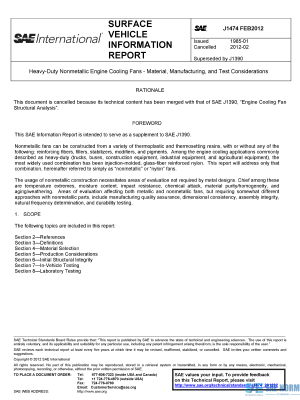SAE J 1474 Series PDF