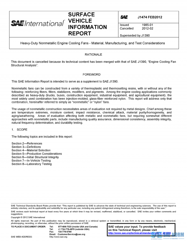 SAE J 1474 Series PDF