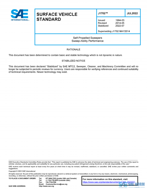 SAE J 1702 Series PDF
