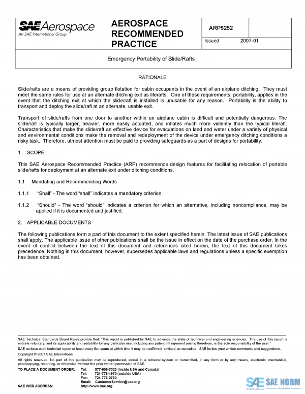 SAE ARP 5252 Series PDF
