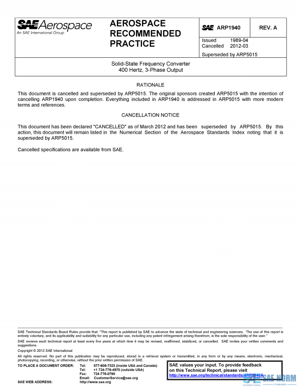 SAE ARP 1940 Series PDF