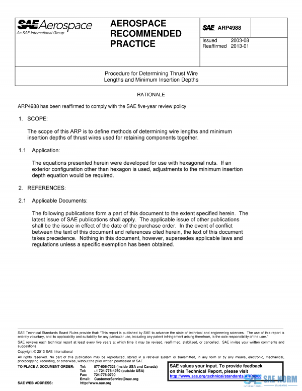 SAE ARP 4988 Series PDF