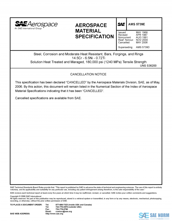SAE AMS 5739 Series PDF