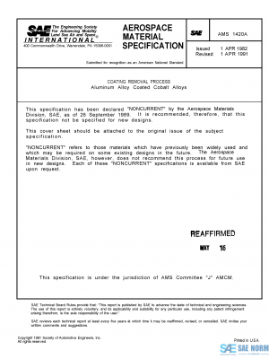 SAE AMS 1420 Series PDF