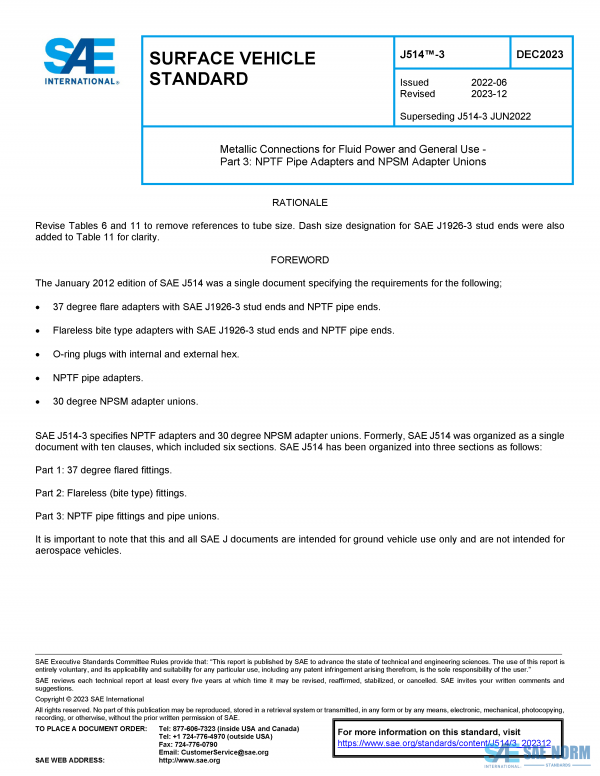 SAE J 514/3 Series PDF