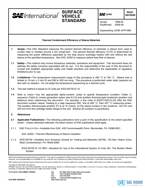 SAE J 2495 Series PDF