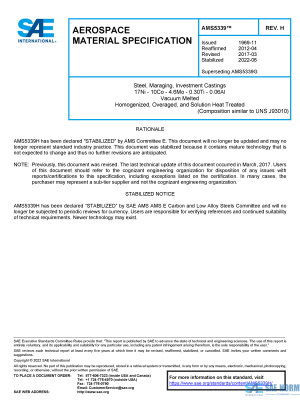 SAE AMS 5339 Series PDF