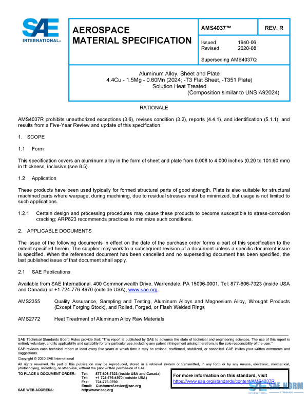SAE AMS 4037 Series PDF
