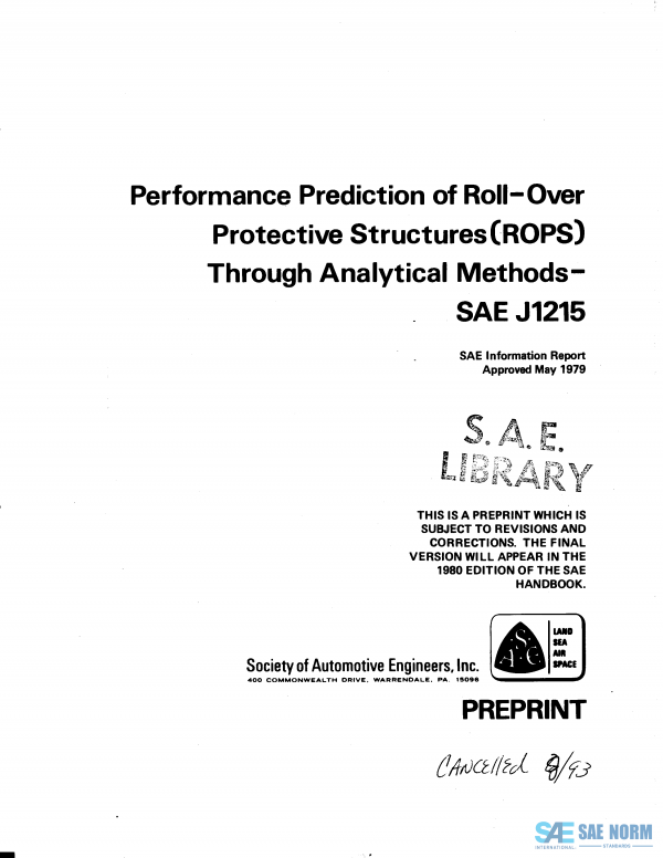 SAE J 1215 Series PDF