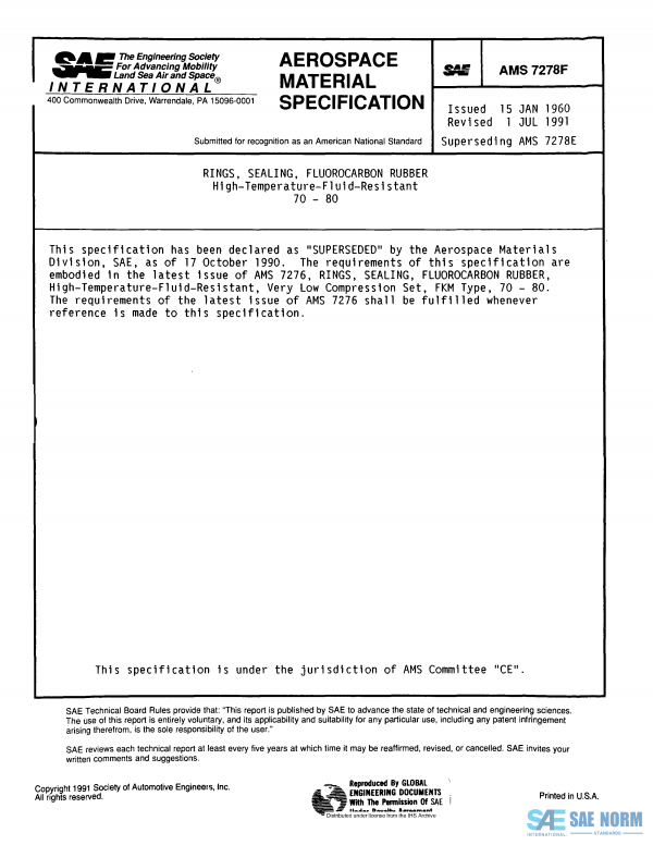 SAE AMS 7278 Series PDF