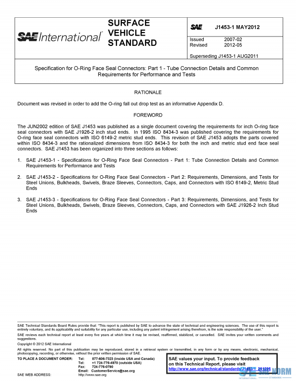 SAE J 1453/1 Series PDF