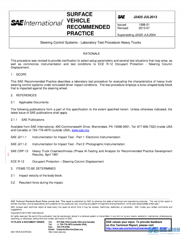SAE J 2425 Series PDF