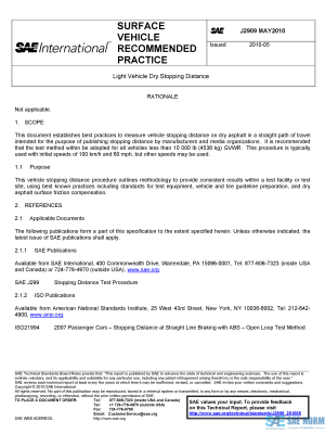 SAE J 2909 Series PDF
