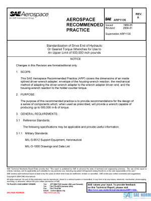 SAE ARP 1135 Series PDF