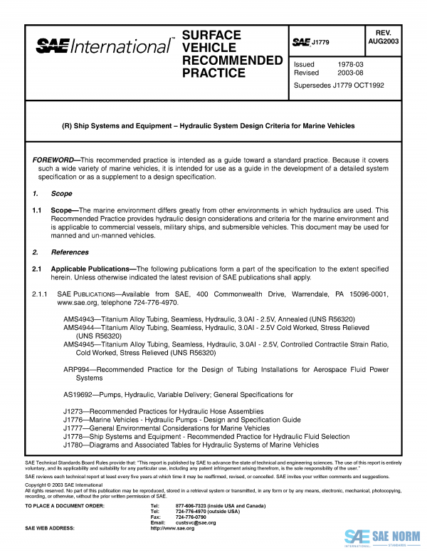 SAE J 1779 Series PDF