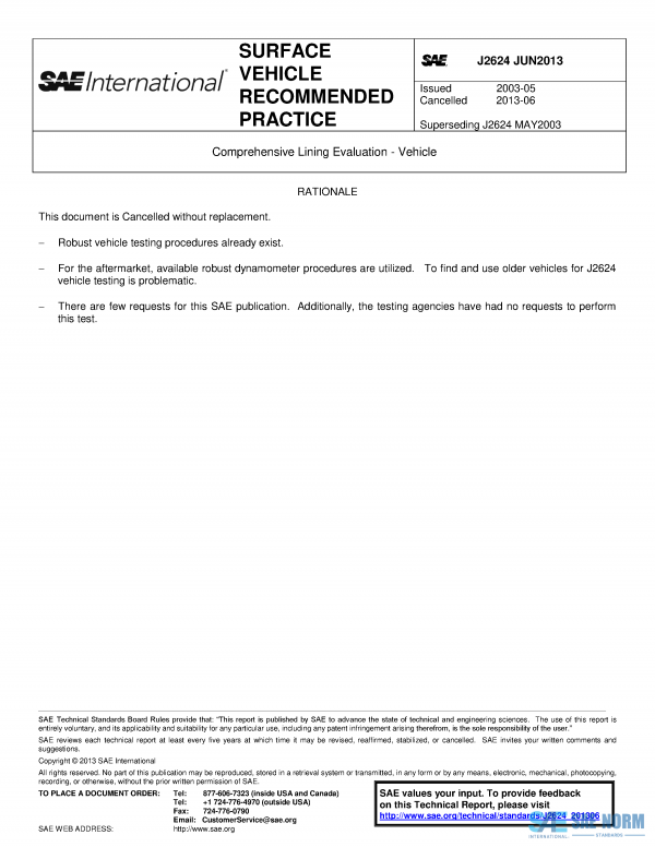 SAE J 2624 Series PDF