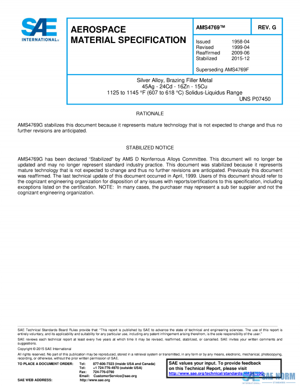 SAE AMS 4769 Series PDF