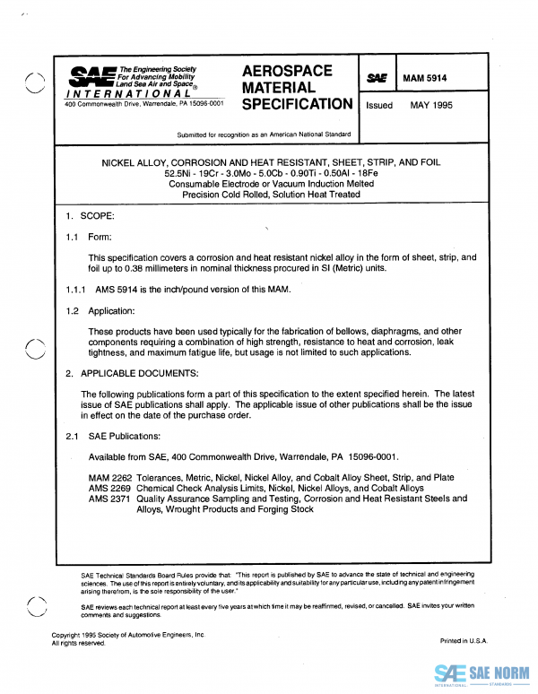 SAE MAM 5914 Series PDF