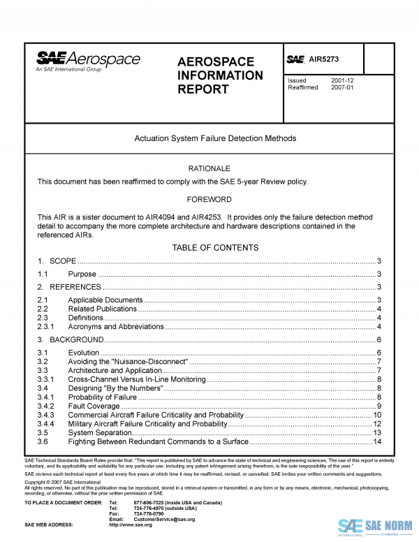 SAE AIR 5273 Series PDF