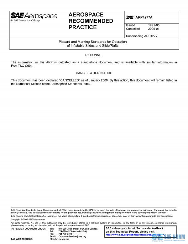 SAE ARP 4277 Series PDF