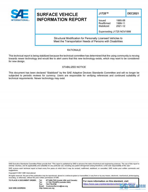 SAE J 1725 Series PDF