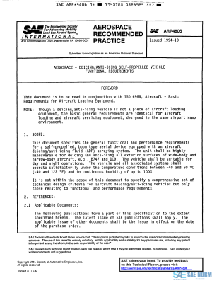 SAE ARP 4806 Series PDF