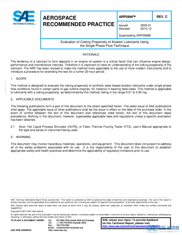SAE ARP 5996 Series PDF