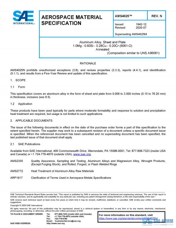 SAE AMS 4025 Series PDF