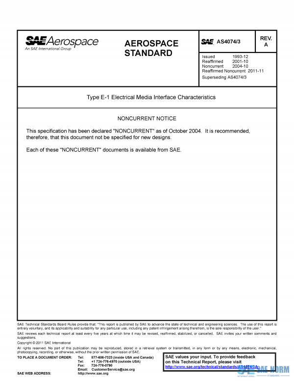 SAE AS 4074/3 Series PDF