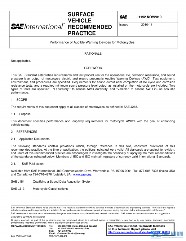SAE J 1192 Series PDF