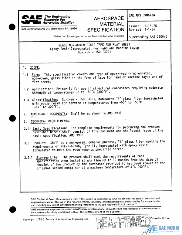 SAE AMS 3906/3 Series PDF