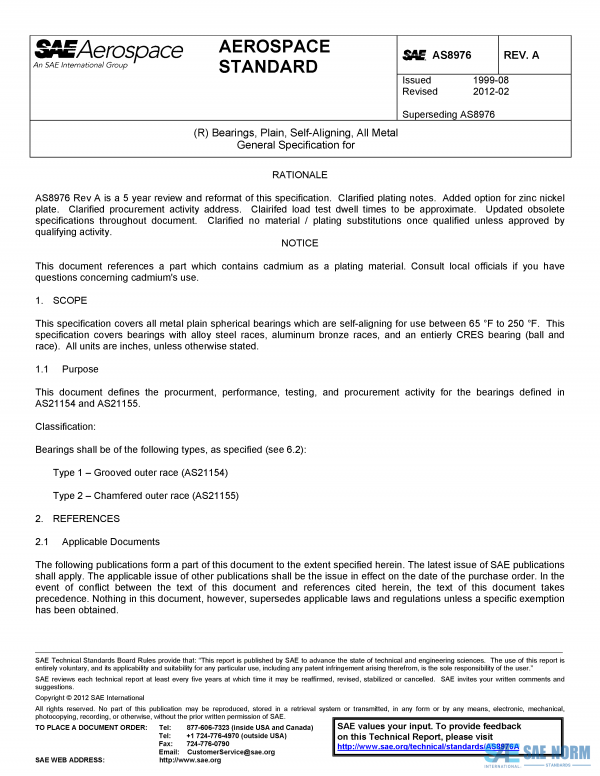 SAE AS 8976 Series PDF