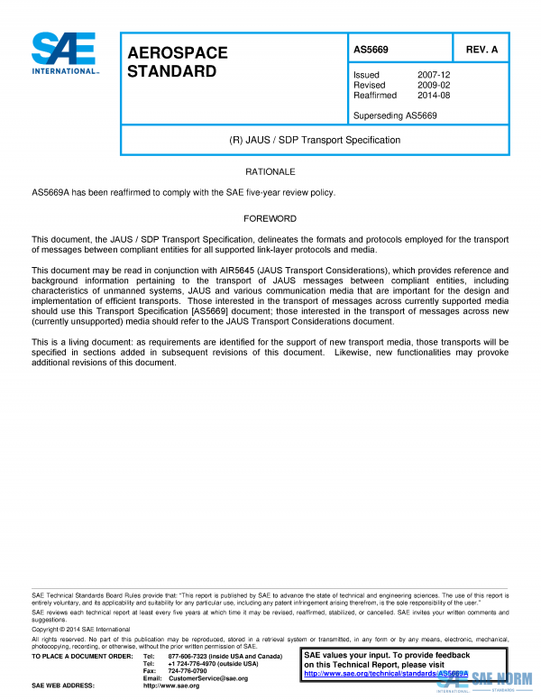 SAE AS 5669 Series PDF