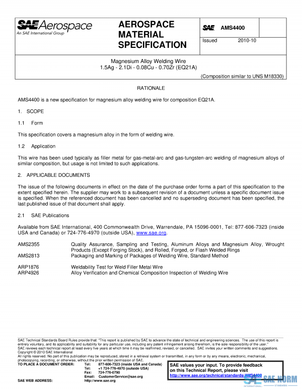 SAE AMS 4400 Series PDF