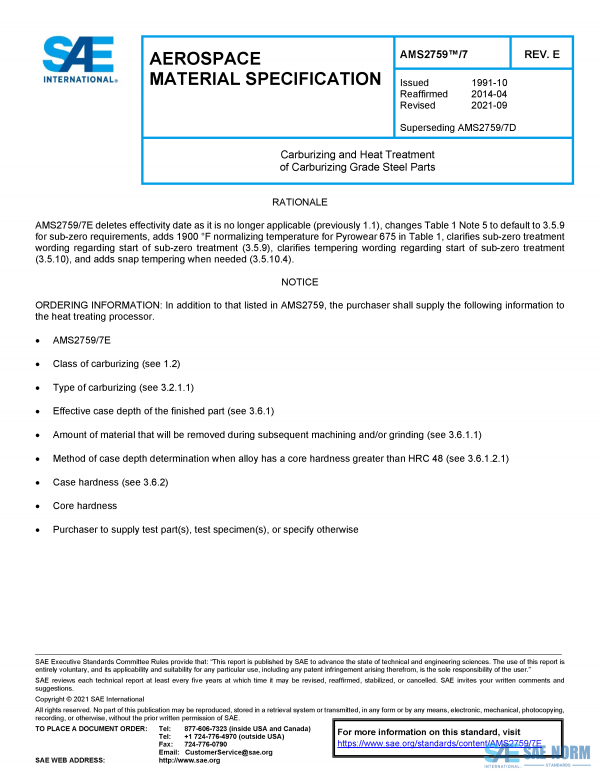 SAE AMS 2759/7 Series PDF