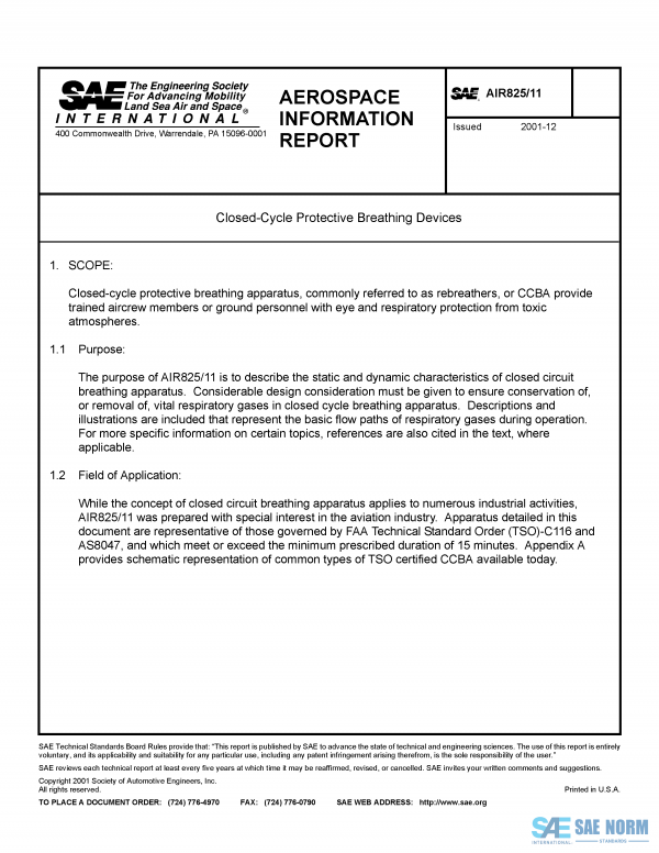SAE AIR 825/11 Series PDF