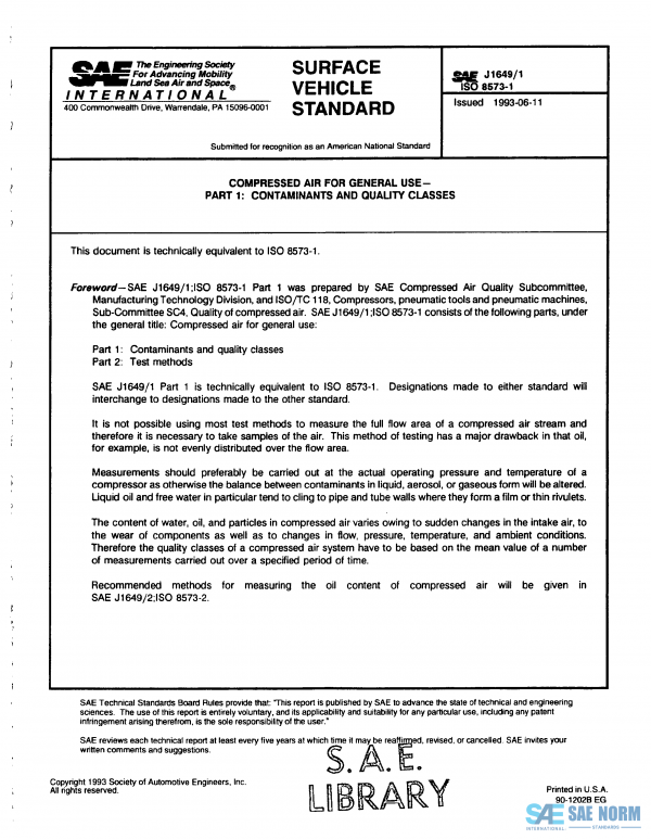 SAE J 1649/1 Series PDF