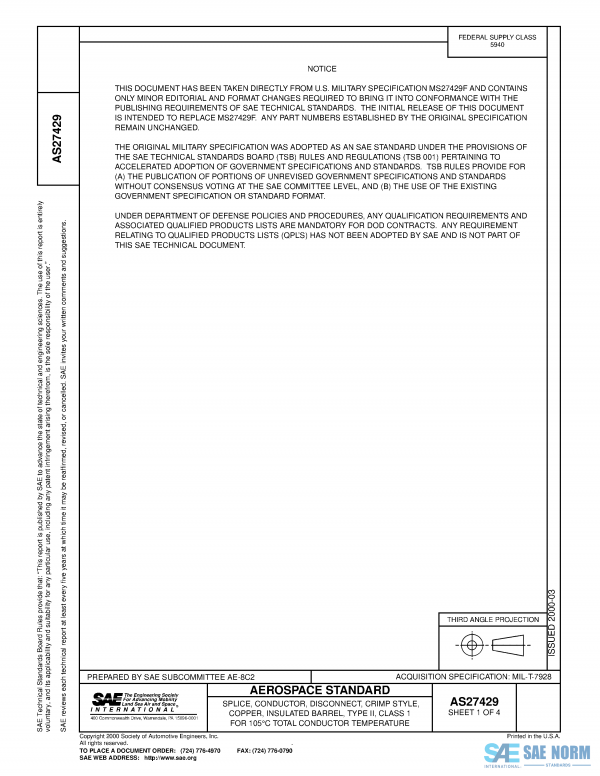 SAE AS 27429 Series PDF