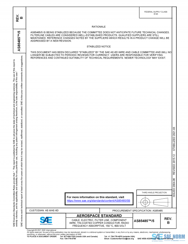 SAE AS 85485/5 Series PDF