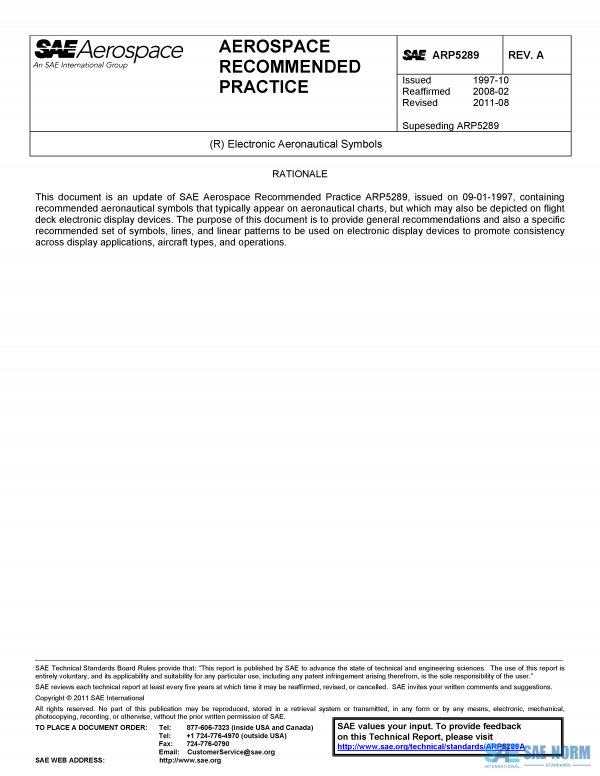 SAE ARP 5289 Series PDF