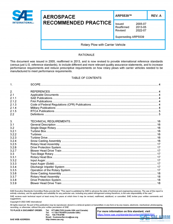 SAE ARP 5539 Series PDF