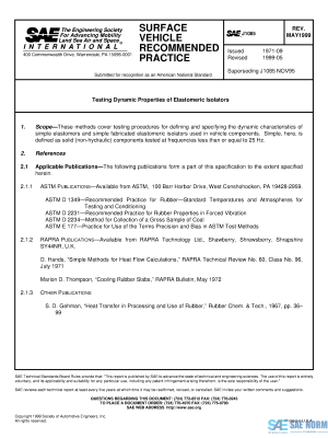 SAE J 1085 Series PDF