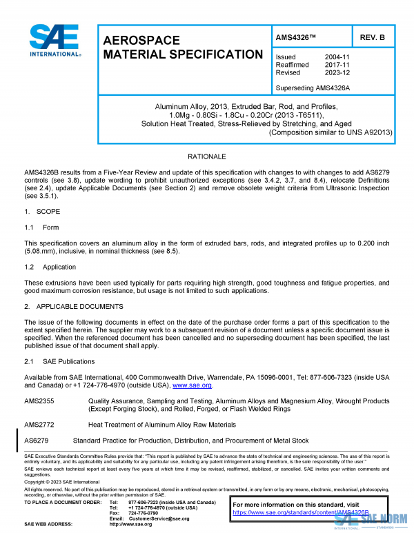 SAE AMS 4326 Series PDF