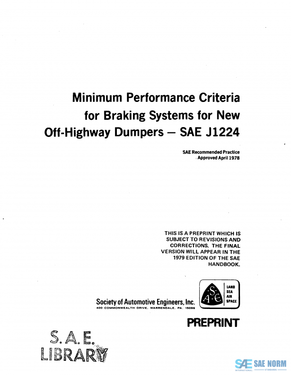 SAE J 1224 Series PDF